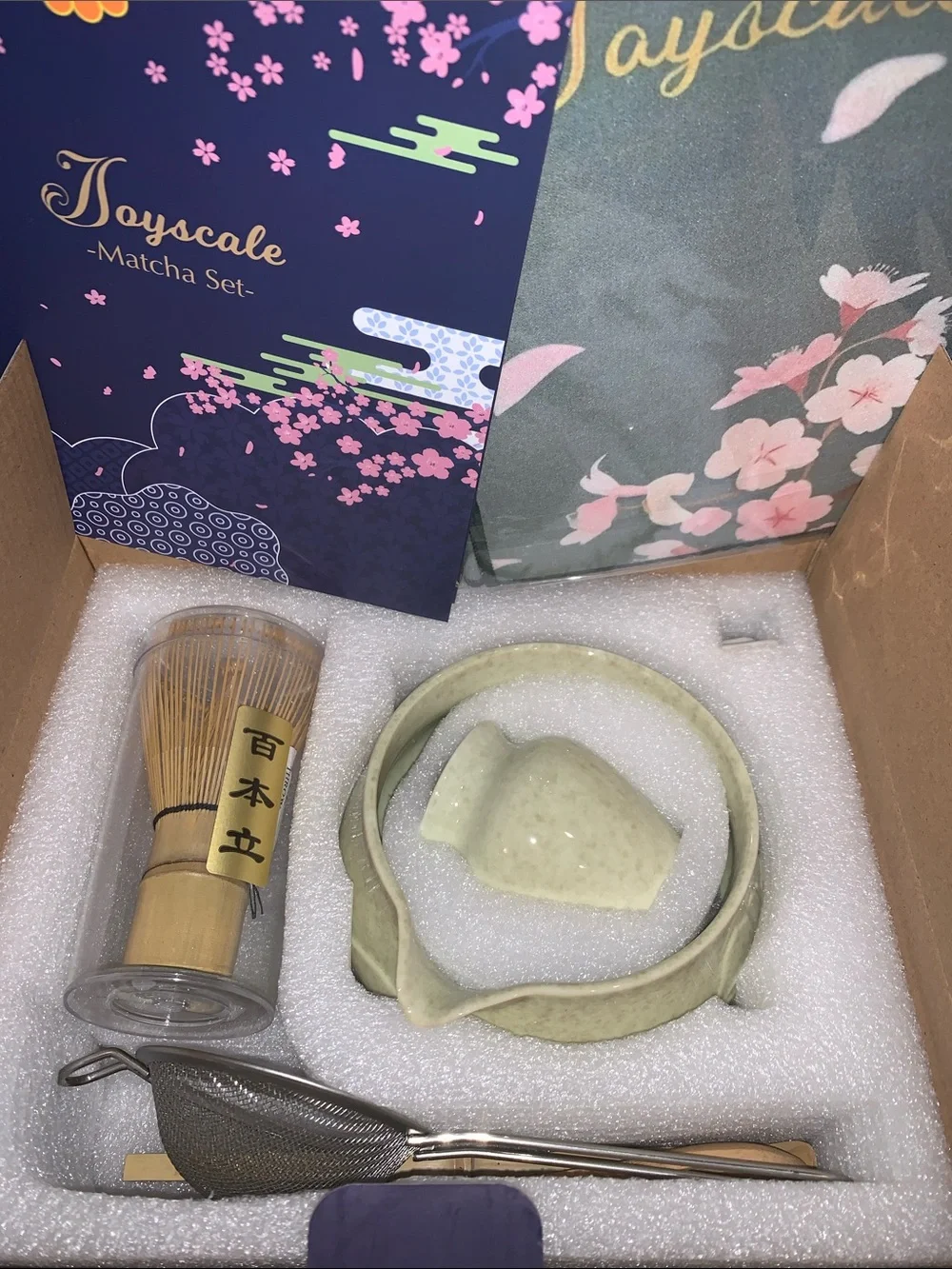 Japanese Matcha Whisk Set, mountain theme 9 Pcs Matcha Kit GREEN NEW